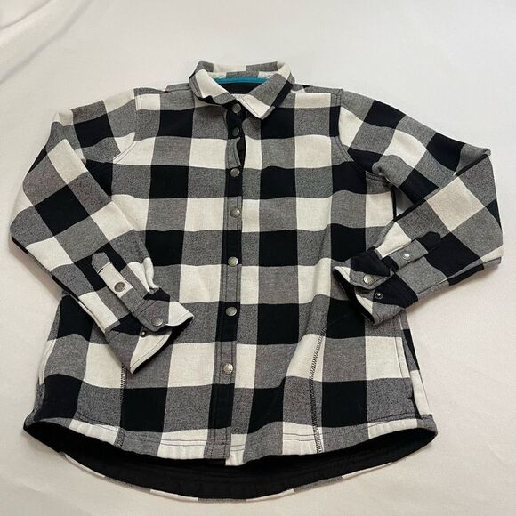 Orvis Black White Plaid Button Up Shirt Size Medium - Picture 1 of 9